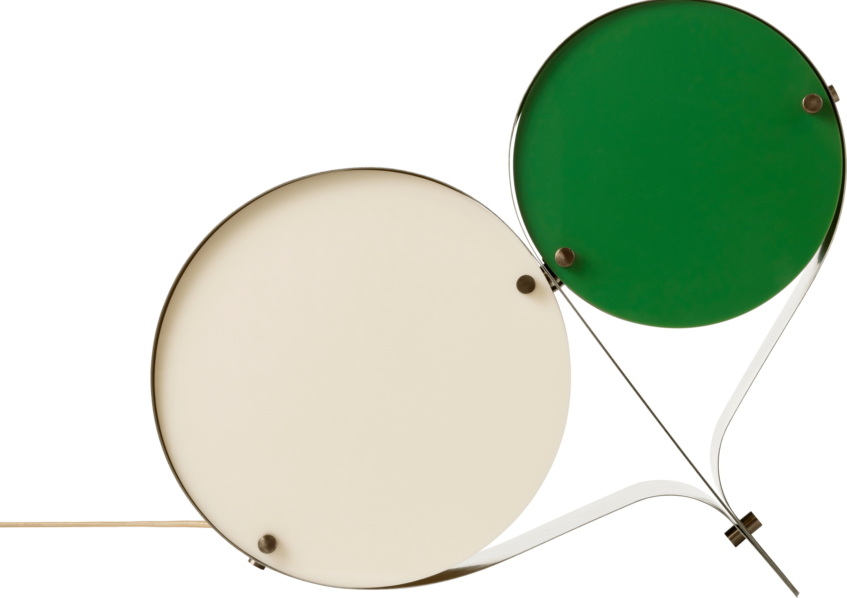 COPPIA Tischleuchte Creme mit Grün