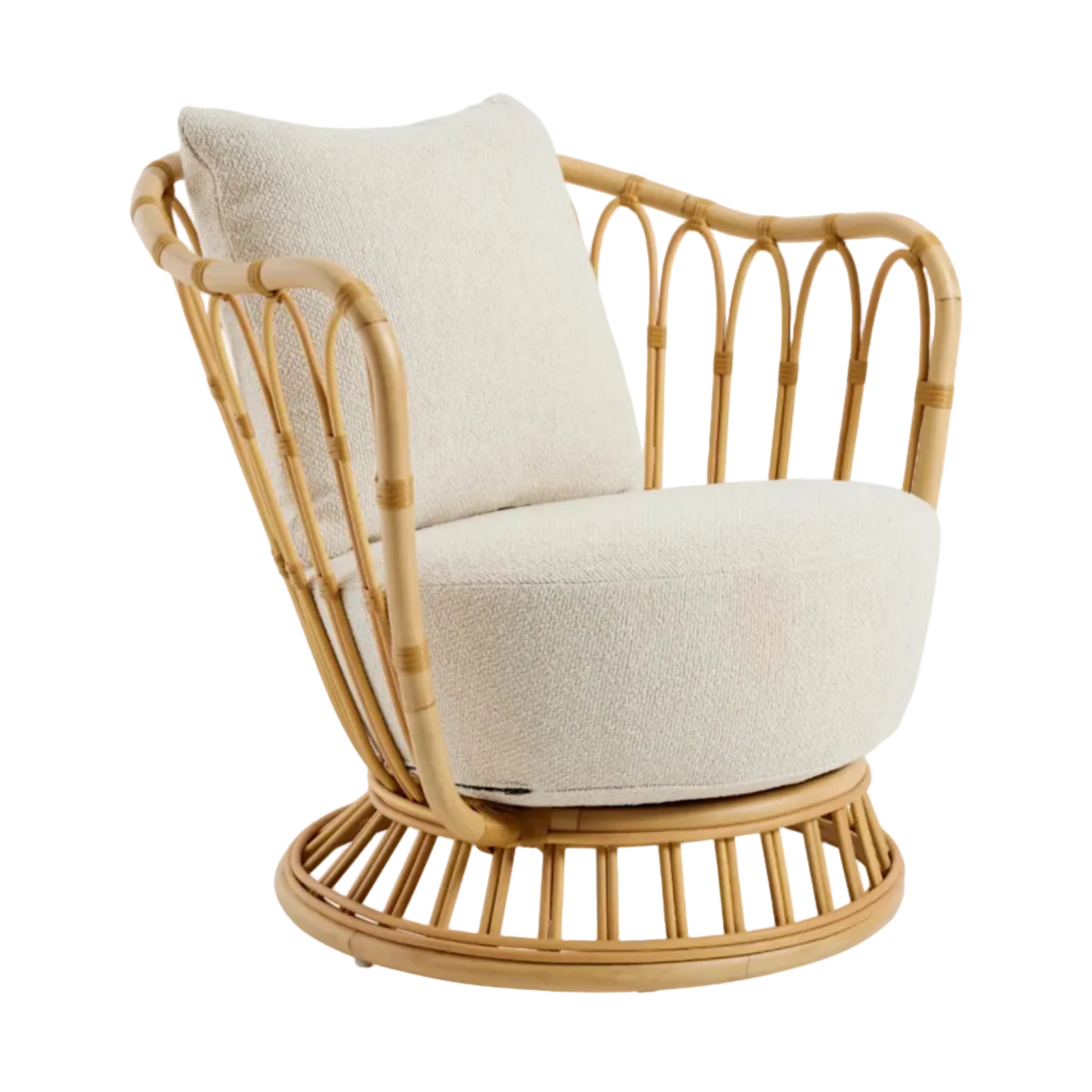 Gartenstuhl GRACE gepolstert mit Rattanbasis