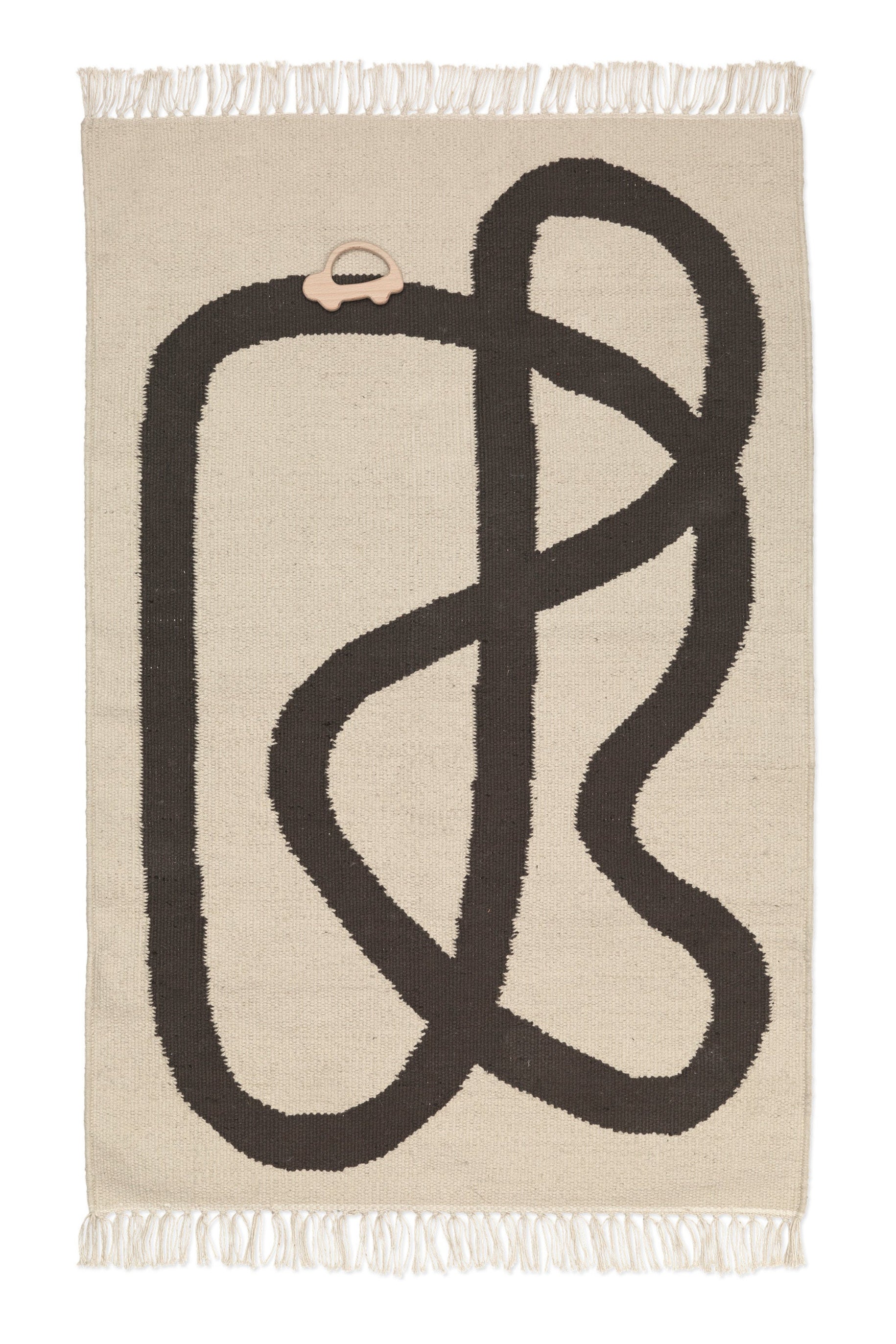 Kinderteppich LANE beige mit Schokolade