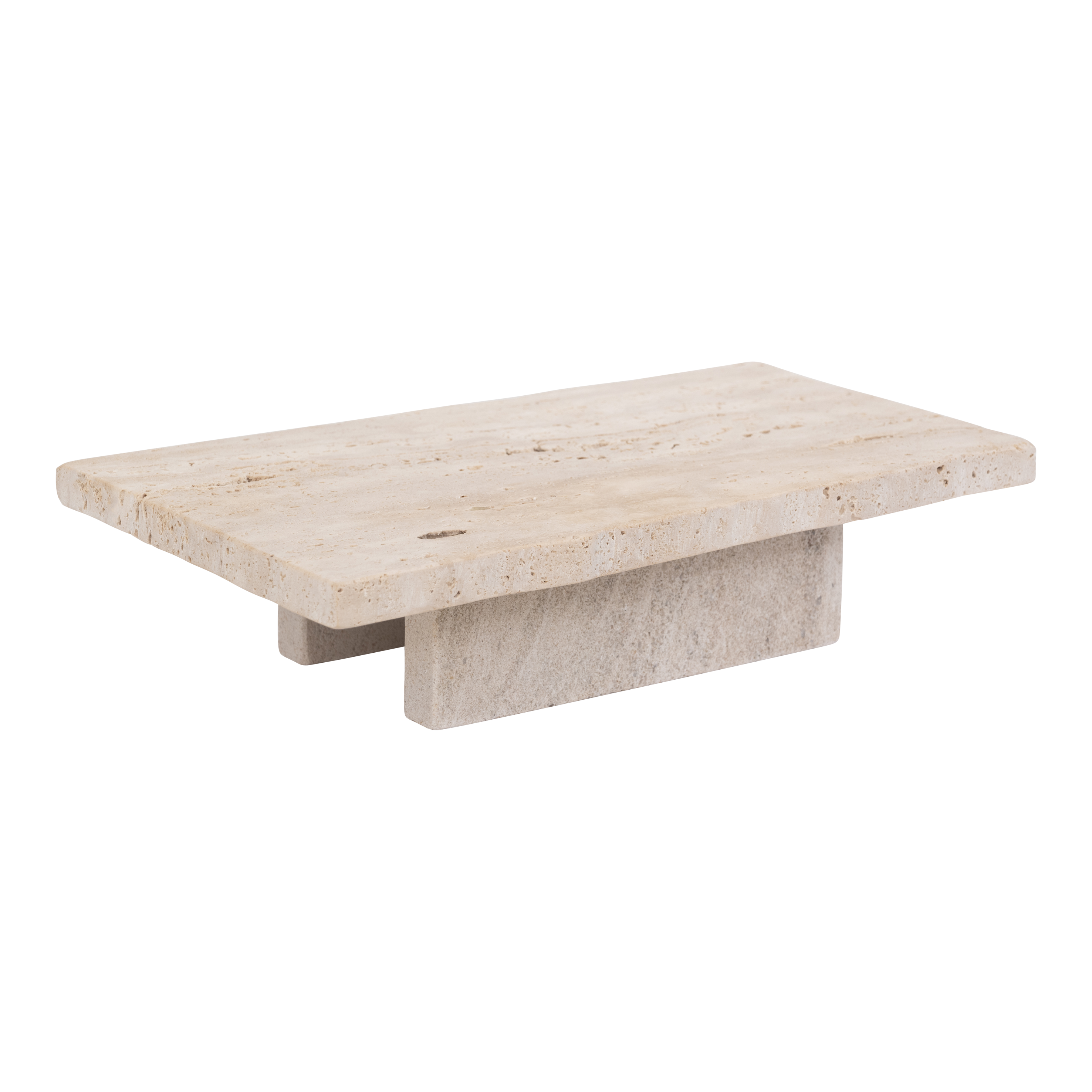 Tisch auf TRAVERTINO-Füßen aus Travertin