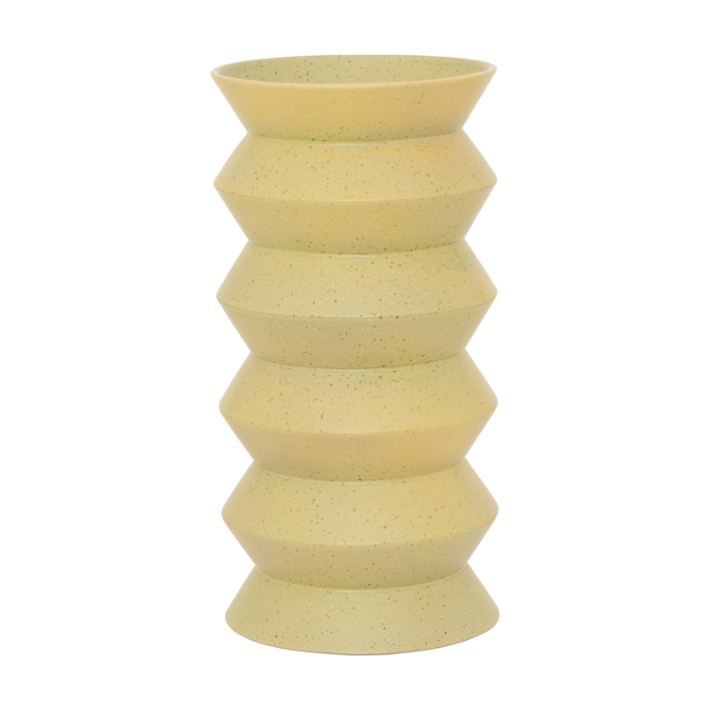 KOVA vase yellow ceramic