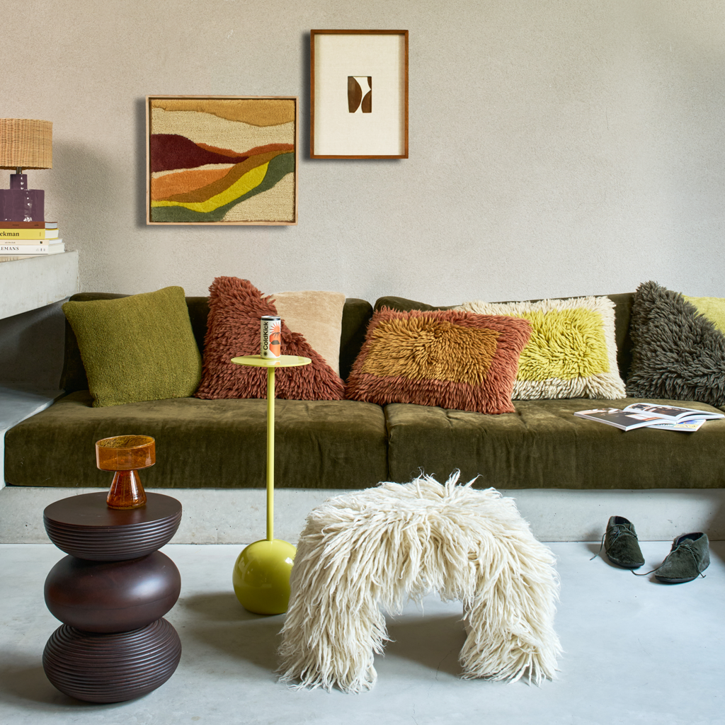 Fur Cushion SIRLE green