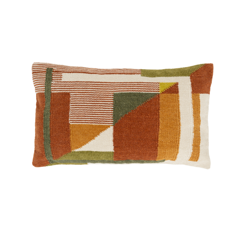Kissen BLYTHE orange mit grün
