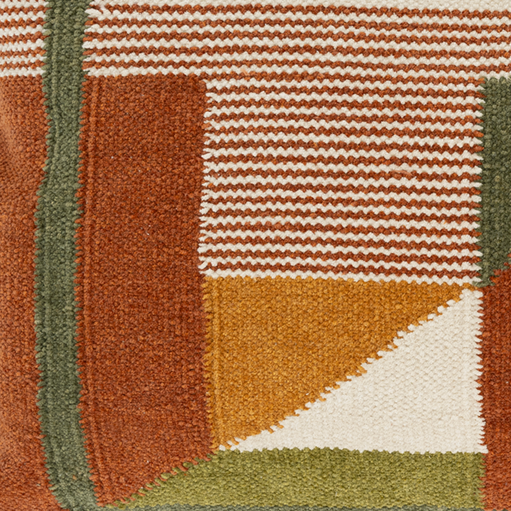 Kissen BLYTHE orange mit grün