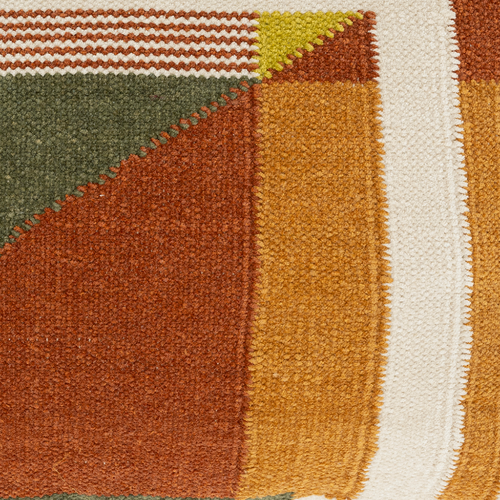 Kissen BLYTHE orange mit grün