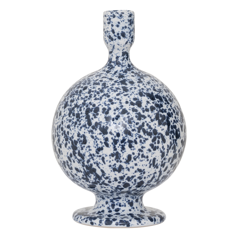 ROSIE Candle Holder Blue Ceramic