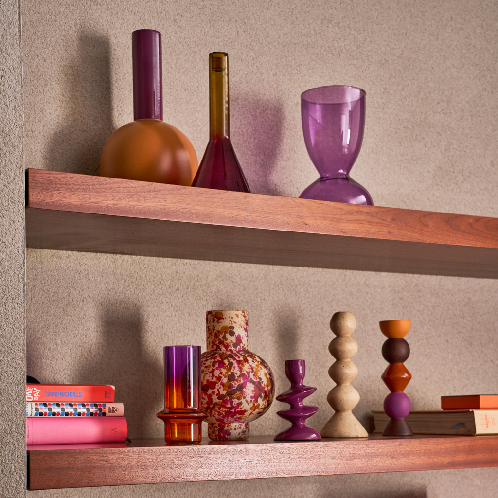 IMOGEN orange glass vase