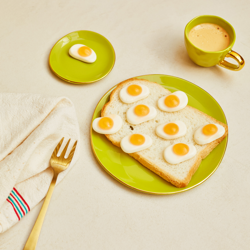 Filiżanka do espresso GOOD MORNING zielony ze złotym – styl nowoczesny