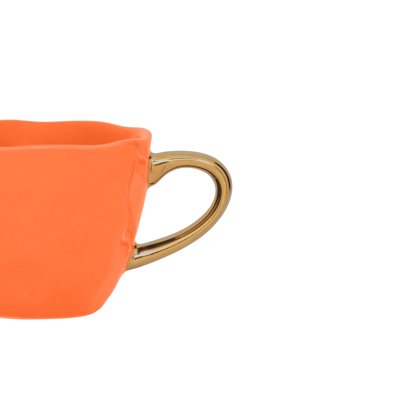 Filiżanka do espresso GOOD MORNING pomarańczowy ze złotym – Urban Nature Culture