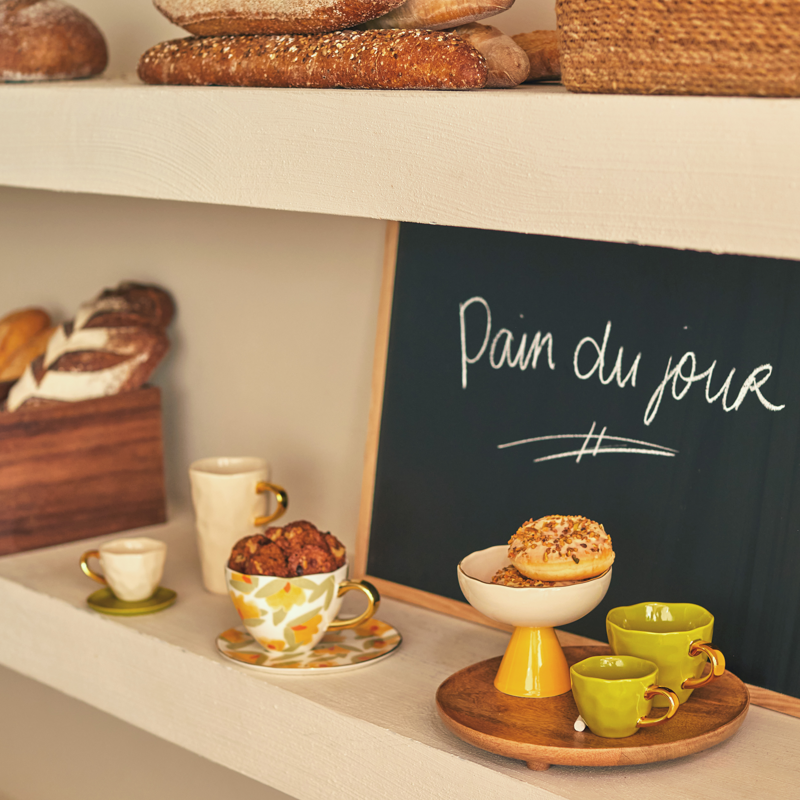 Espressotasse GOOD MORNING creme mit Gold