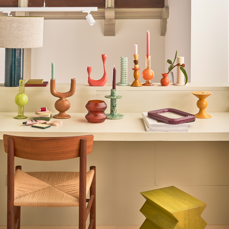 AIDEN Green Candle Holder