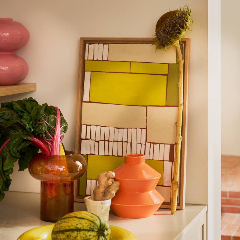 LESEDI Bild grün mit cremefarbenem