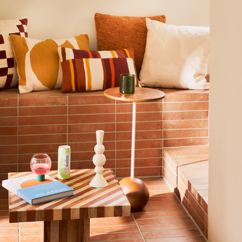 JALI Cushion Brown with Orange