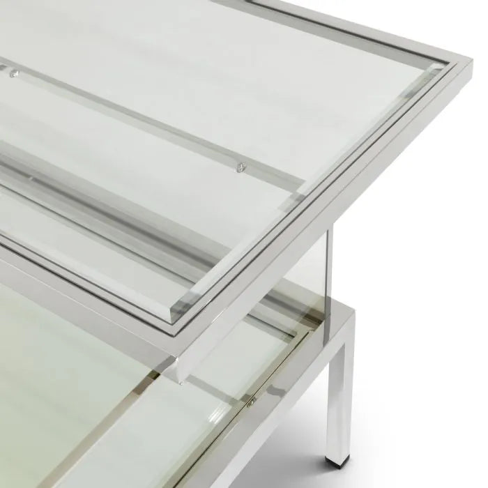 Kaffeetisch HARVEY poliertes Stahl