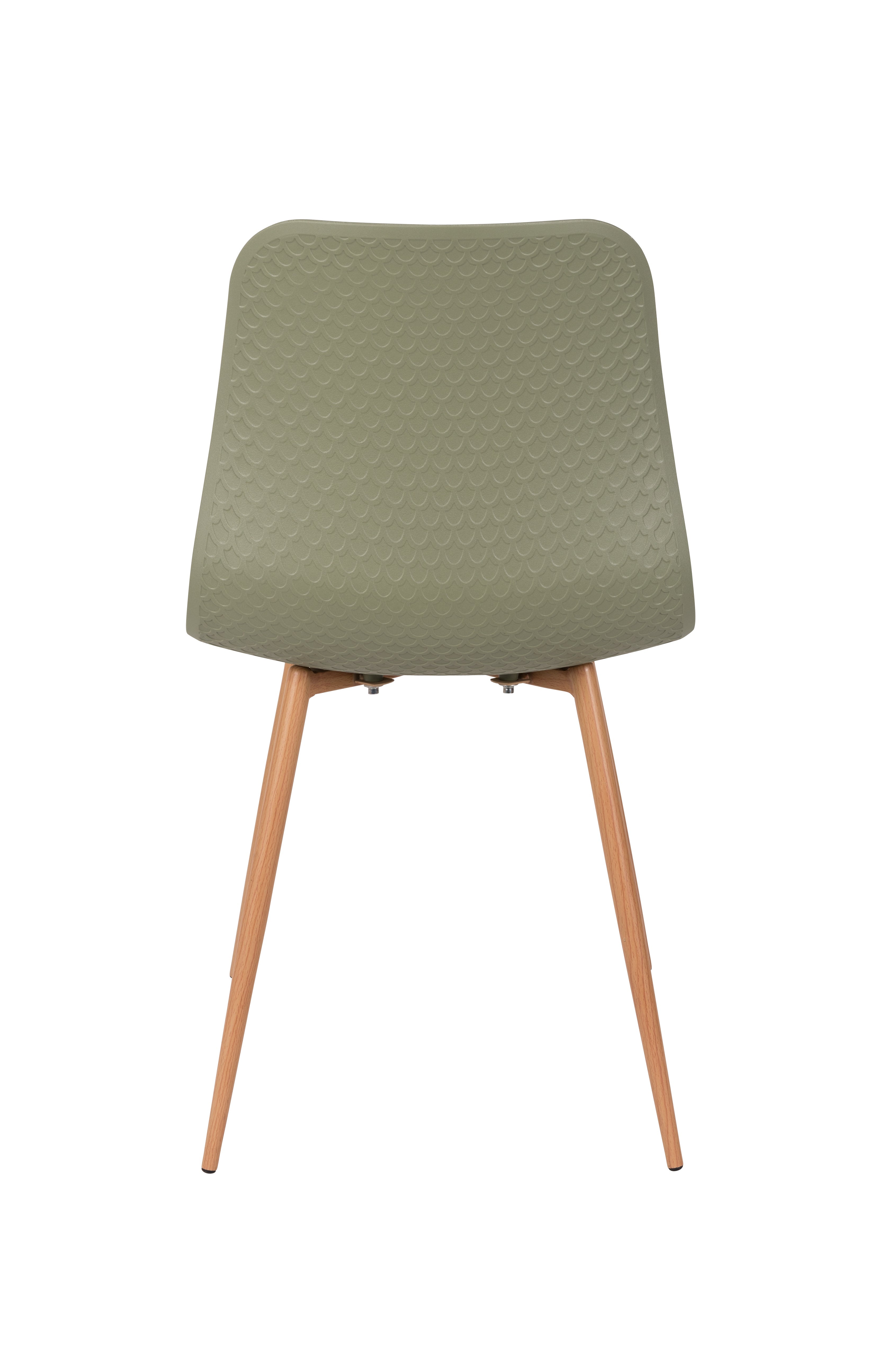 Krzesło LEON zielony z drewnianą podstawą – White Label Living