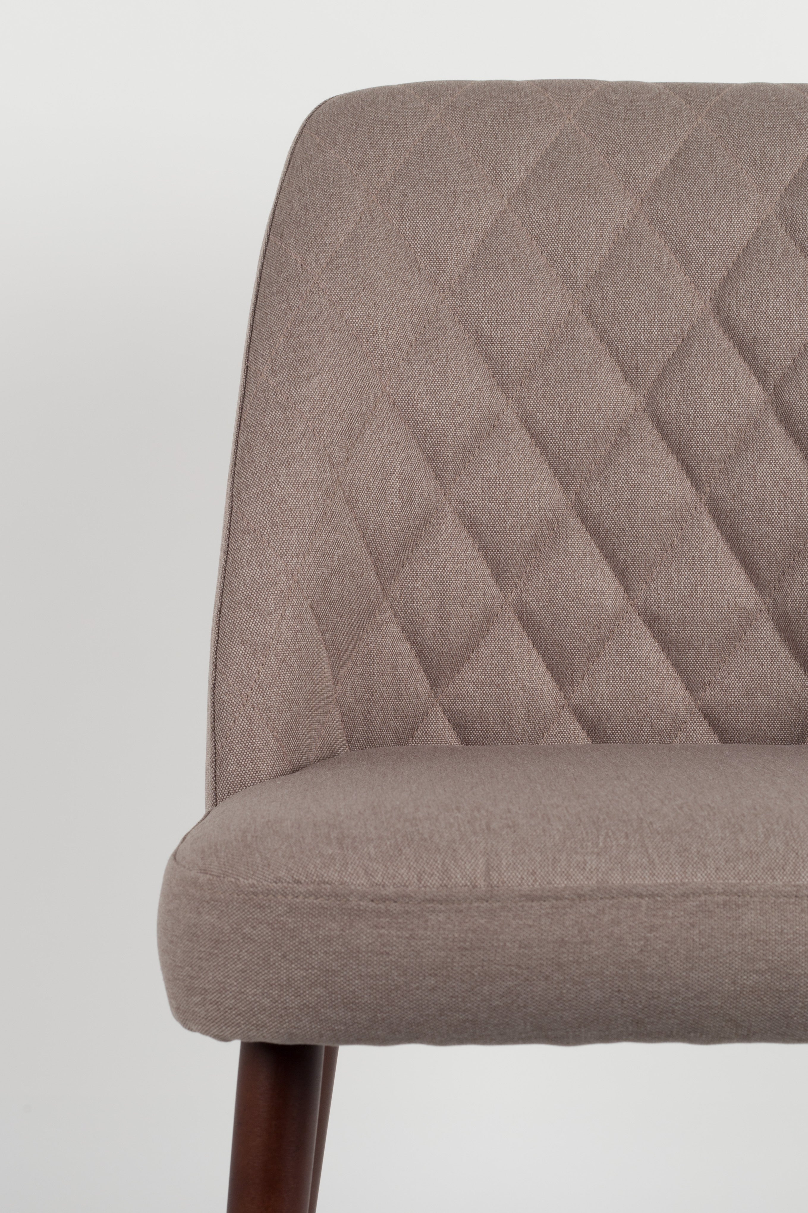 Conway beige Stuhl mit einer hölzernen Basis