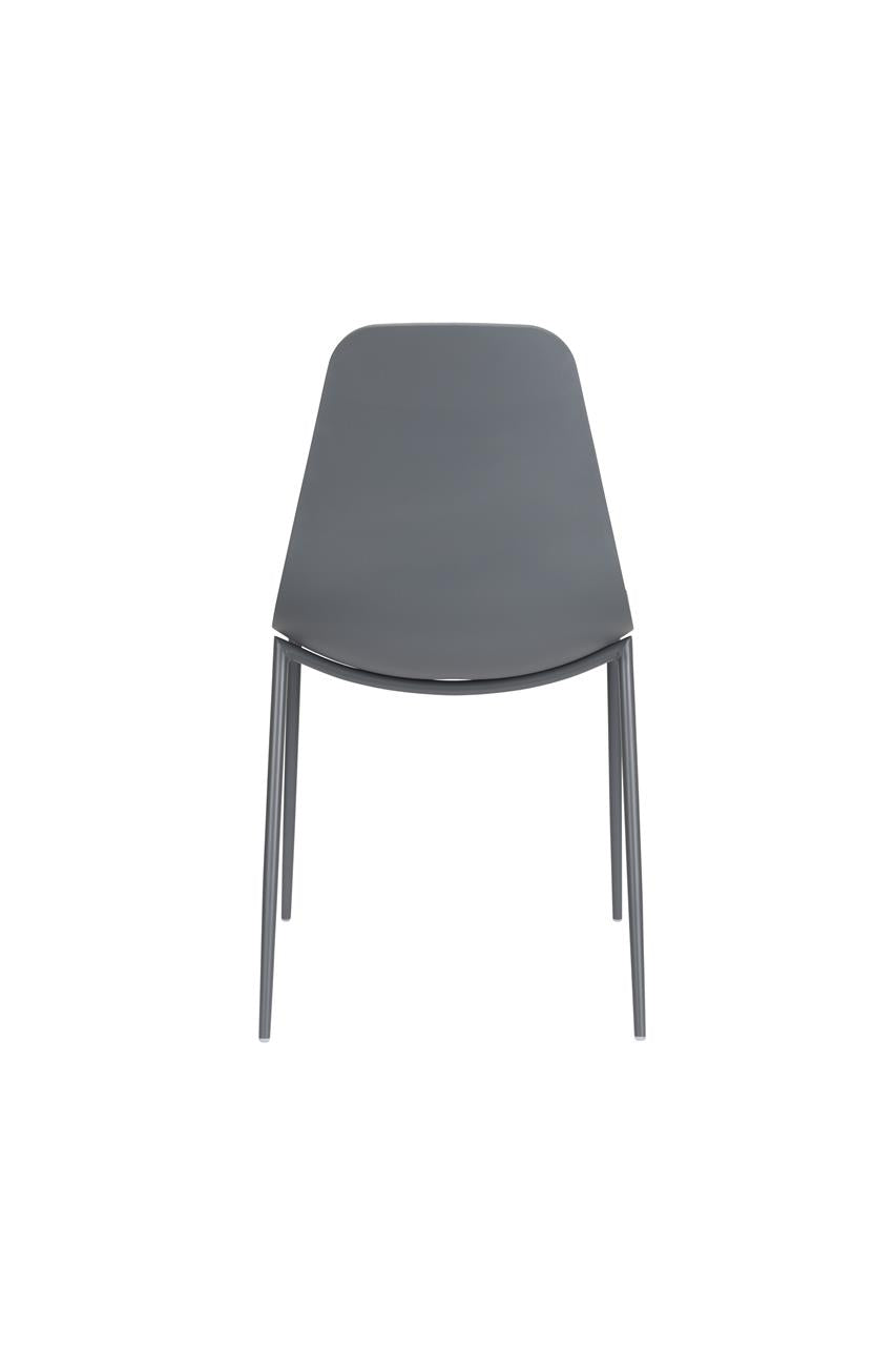 JEFFREY chair with upholstered seat gray