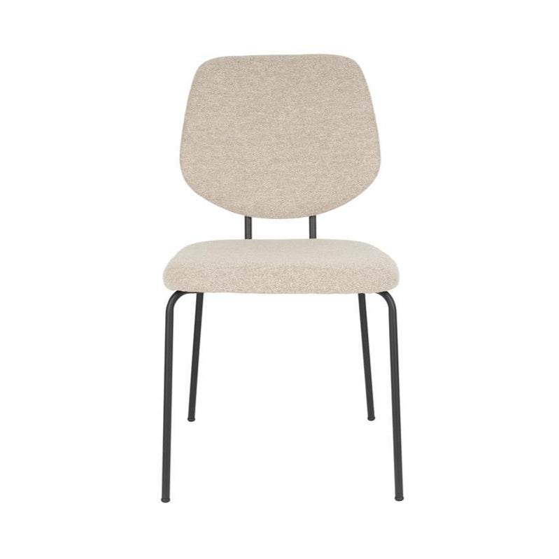 Stuhl ZELO beige mit schwarzem Gestell