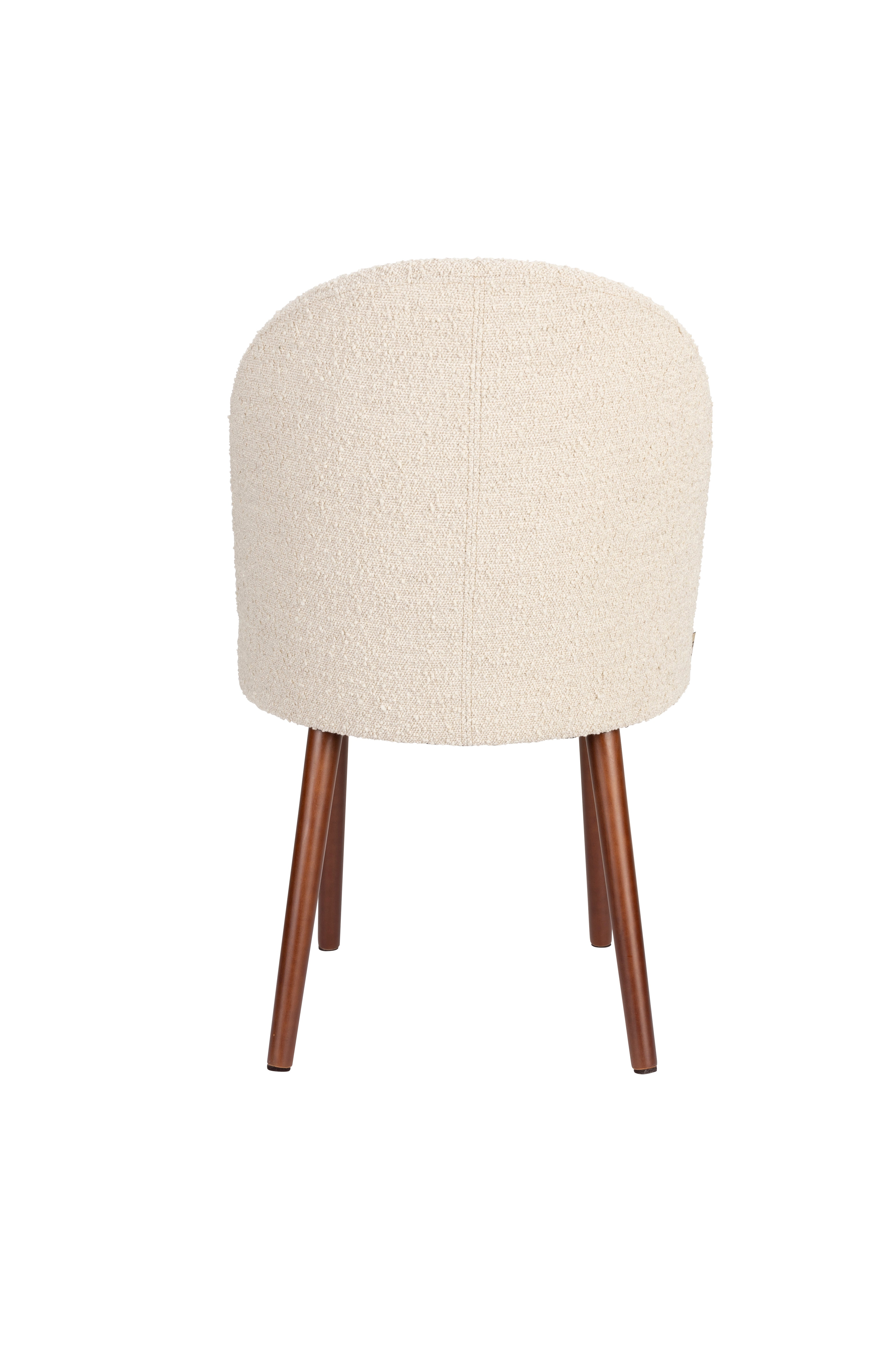 BARBARA chair beige with wooden base