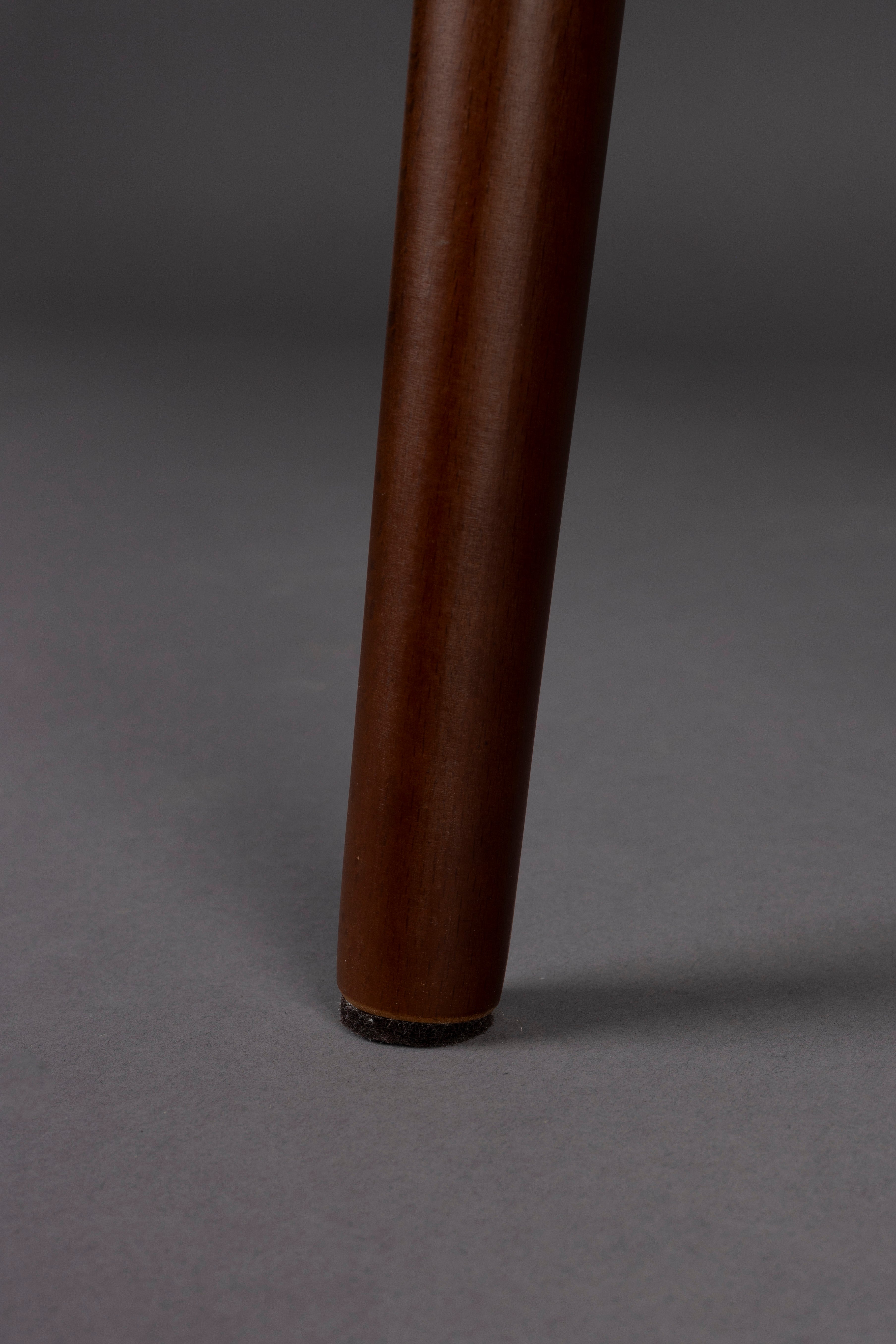 BARBARA chair beige with wooden base