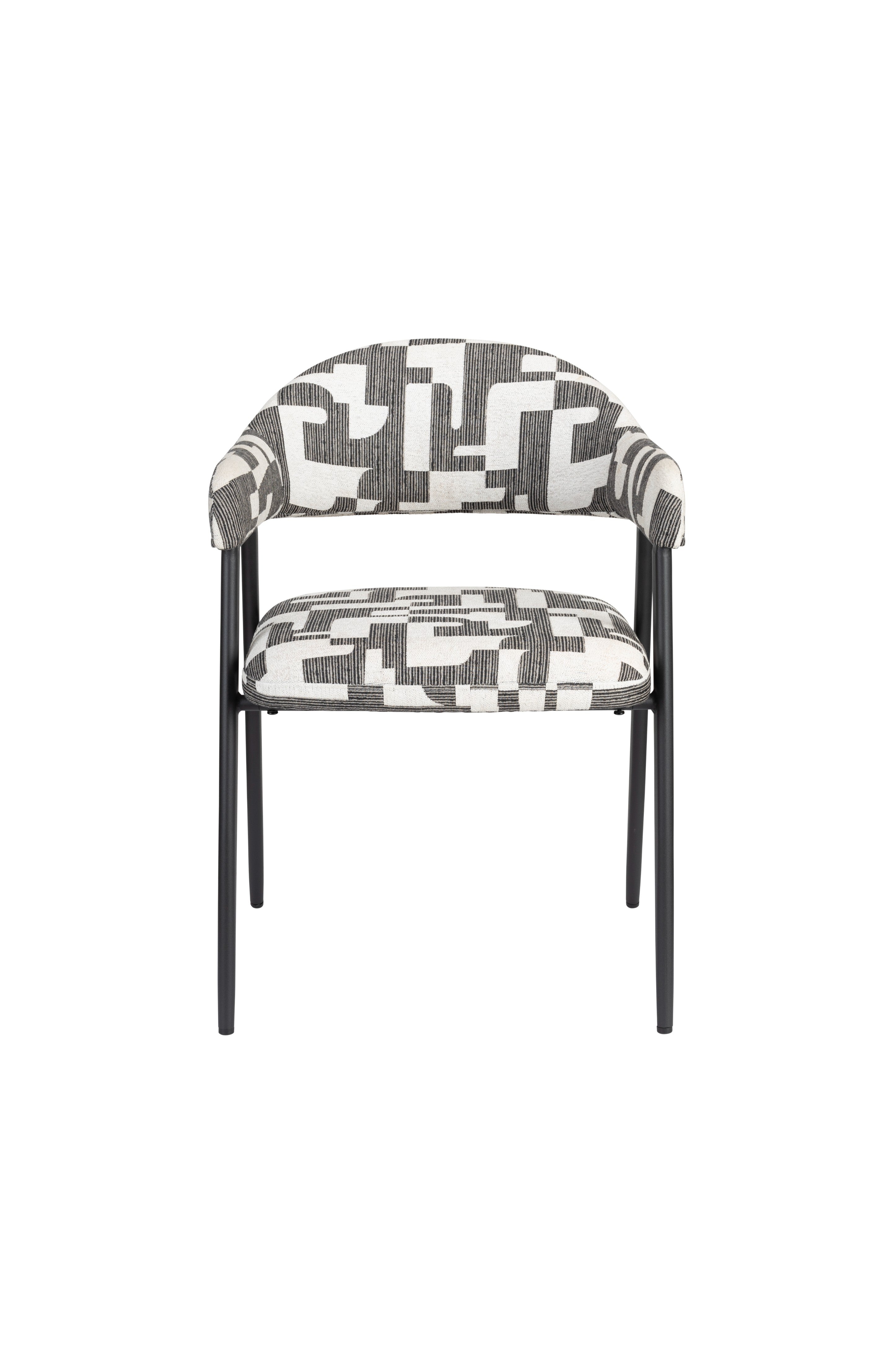 MIYO Chair white with black pattern