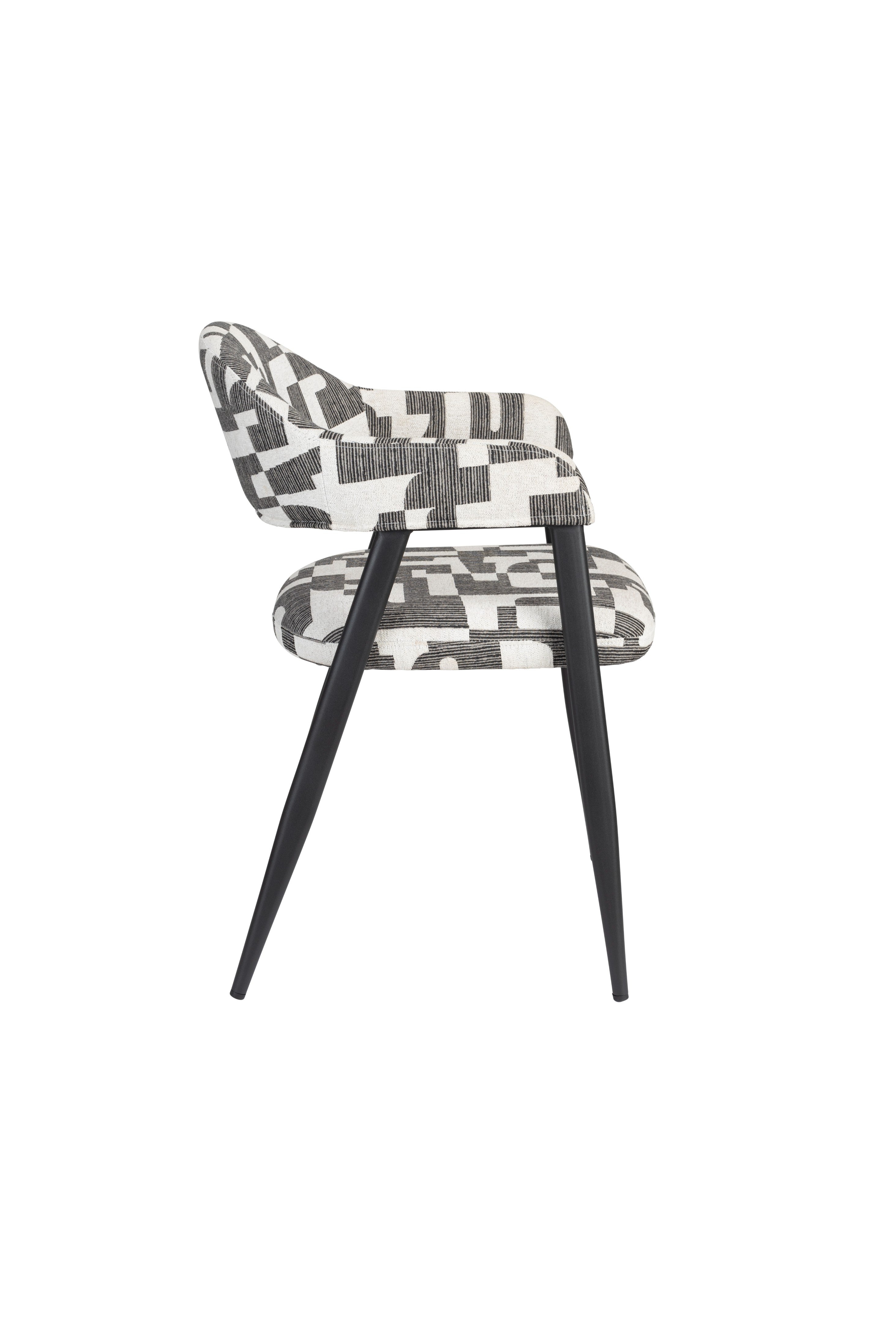 MIYO Chair white with black pattern