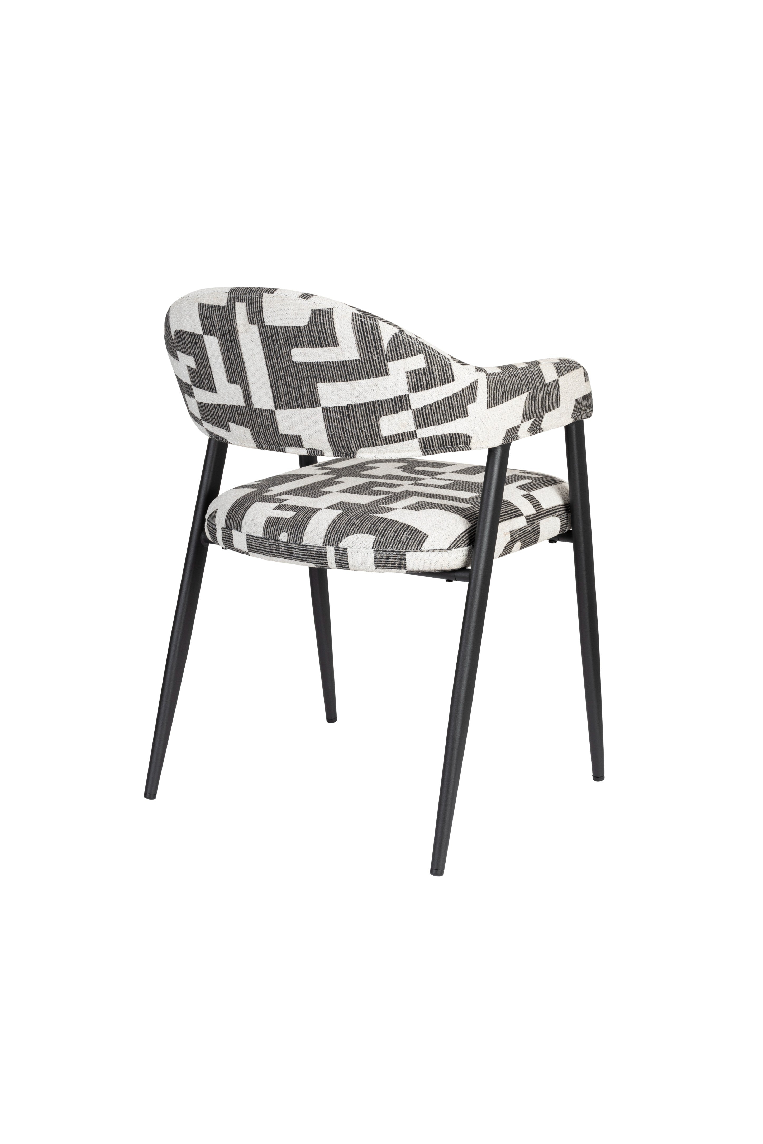 MIYO Chair white with black pattern