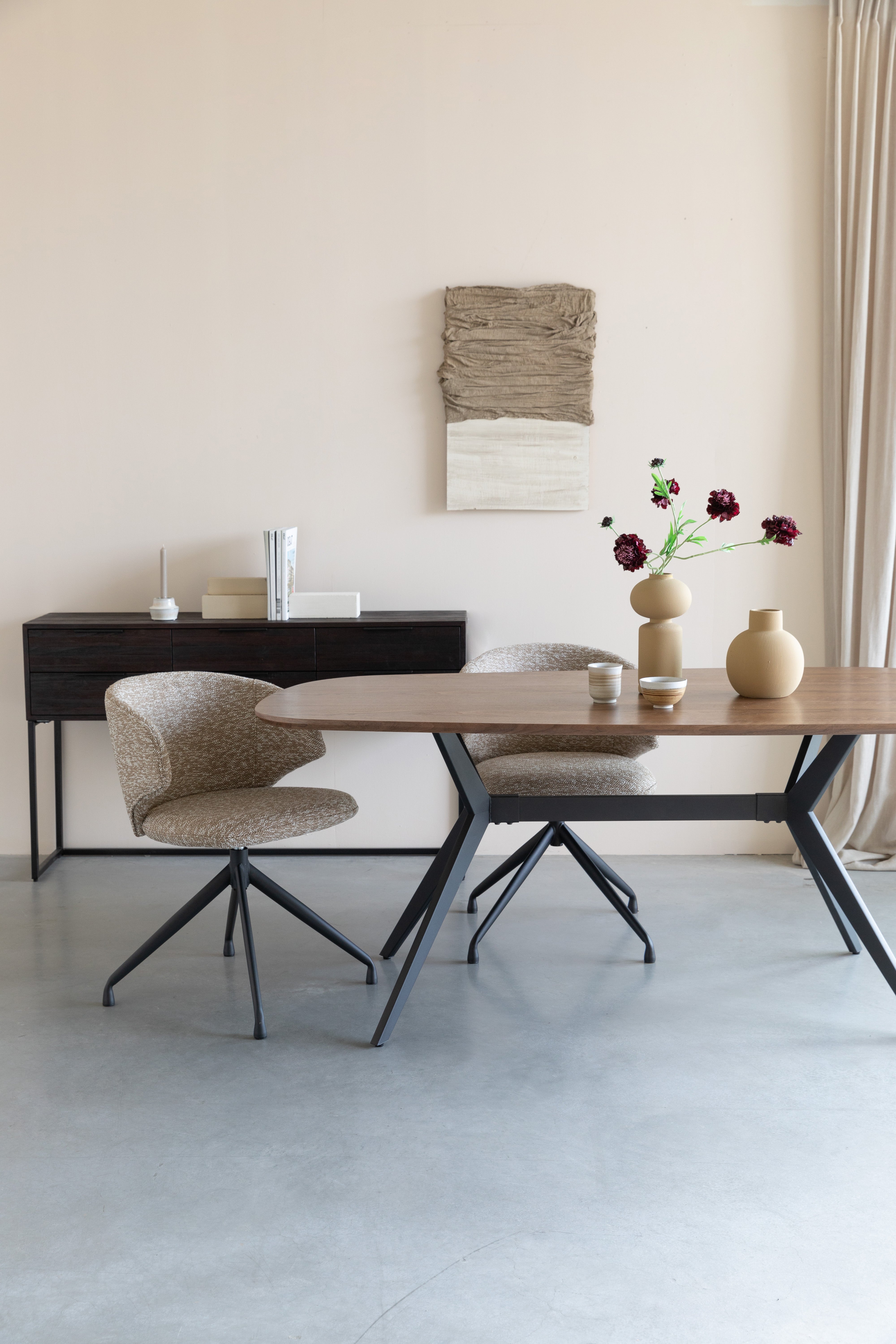 BALADO swivel chair blue with black base