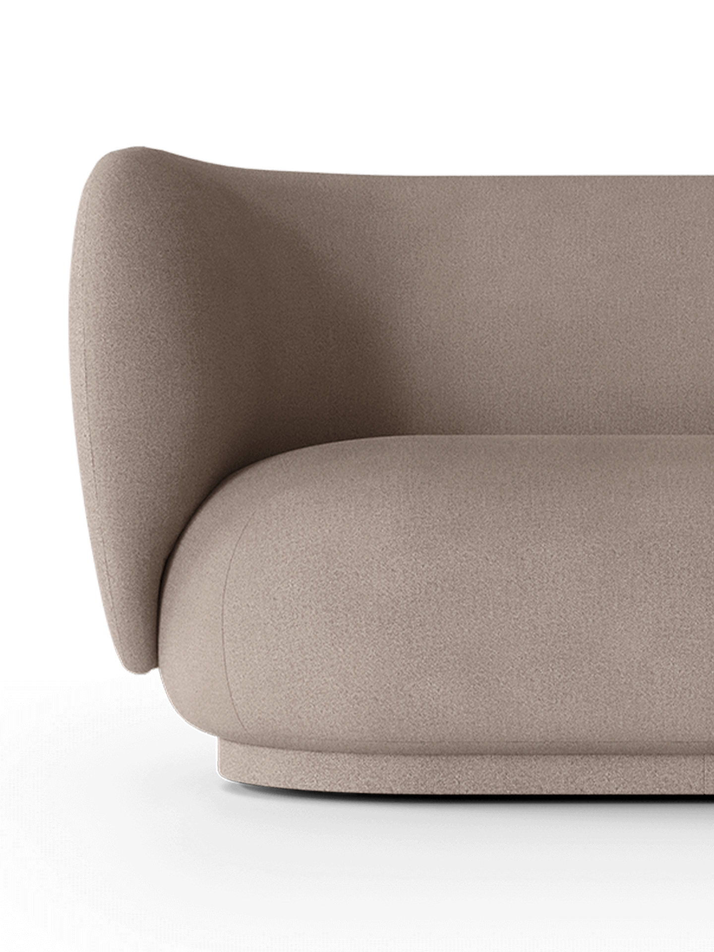 Rico bürstete 4-Sitzer-Sofa warmes Grau