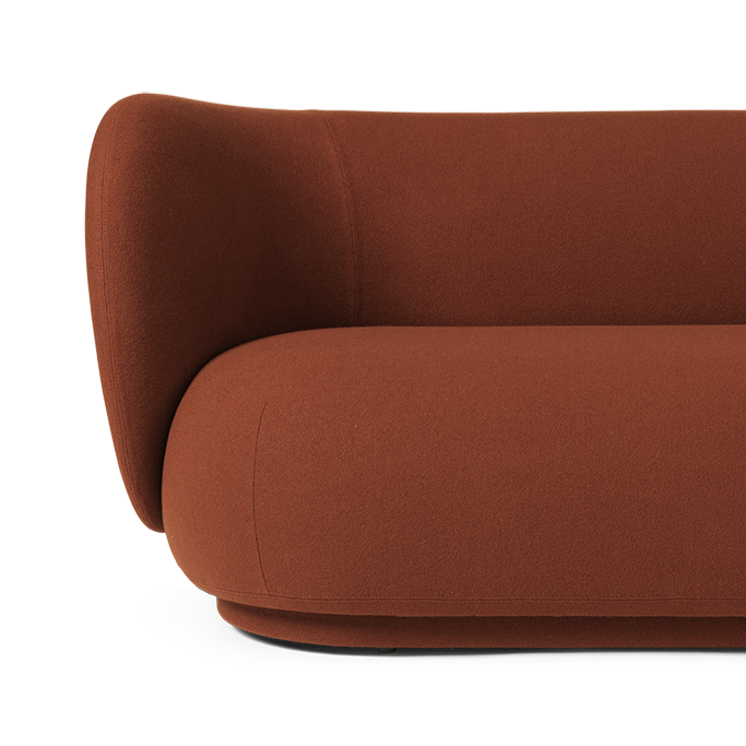 Rico Divan left -sofa sofa tonus rusty brown