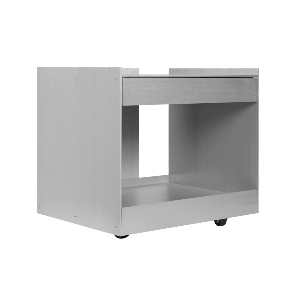 Wózek niski z szufladą LAGER aluminium – ujęcie 4