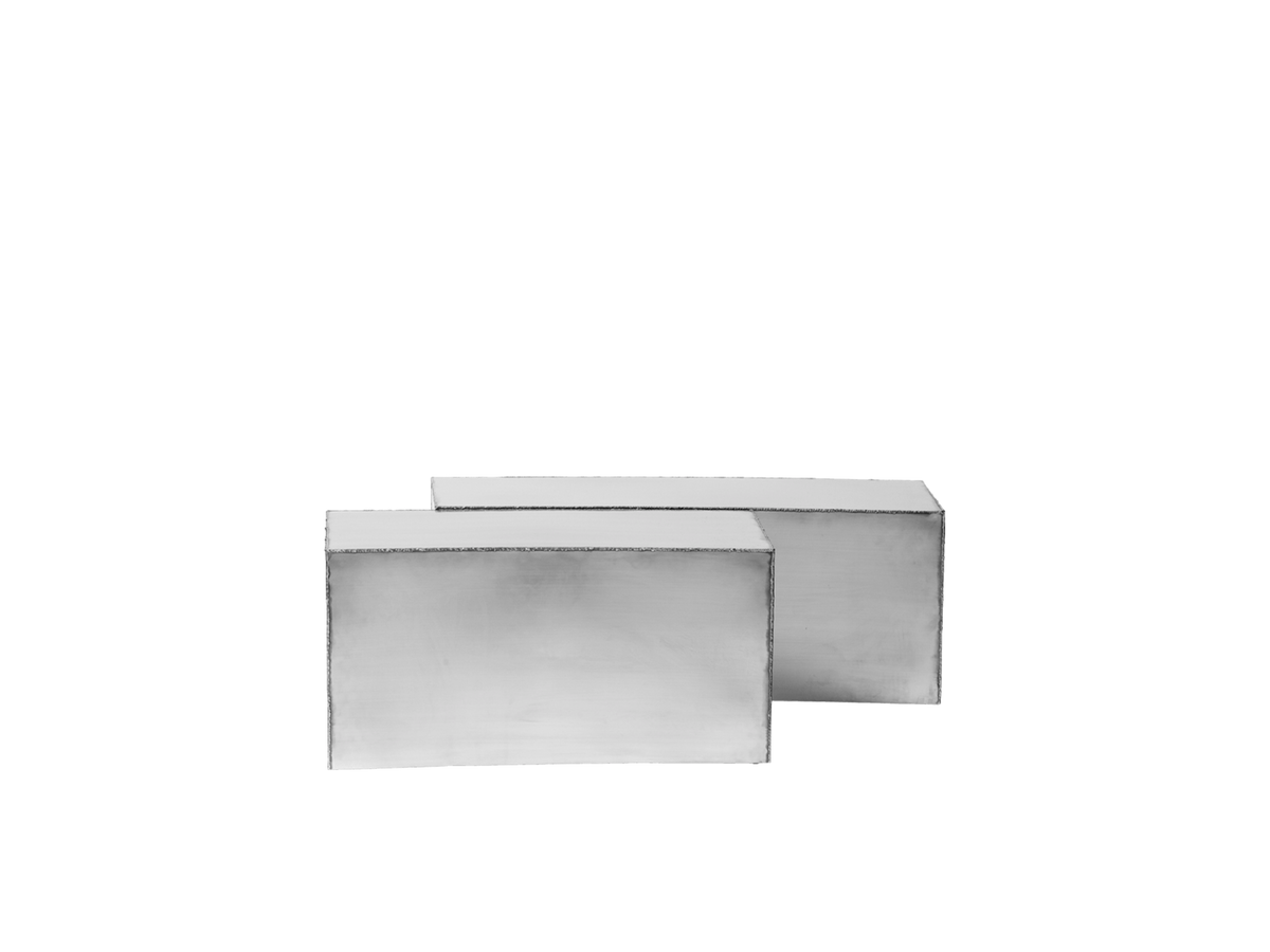 Stoliki kawowe FERRA szczotkowana stal – ferm LIVING
