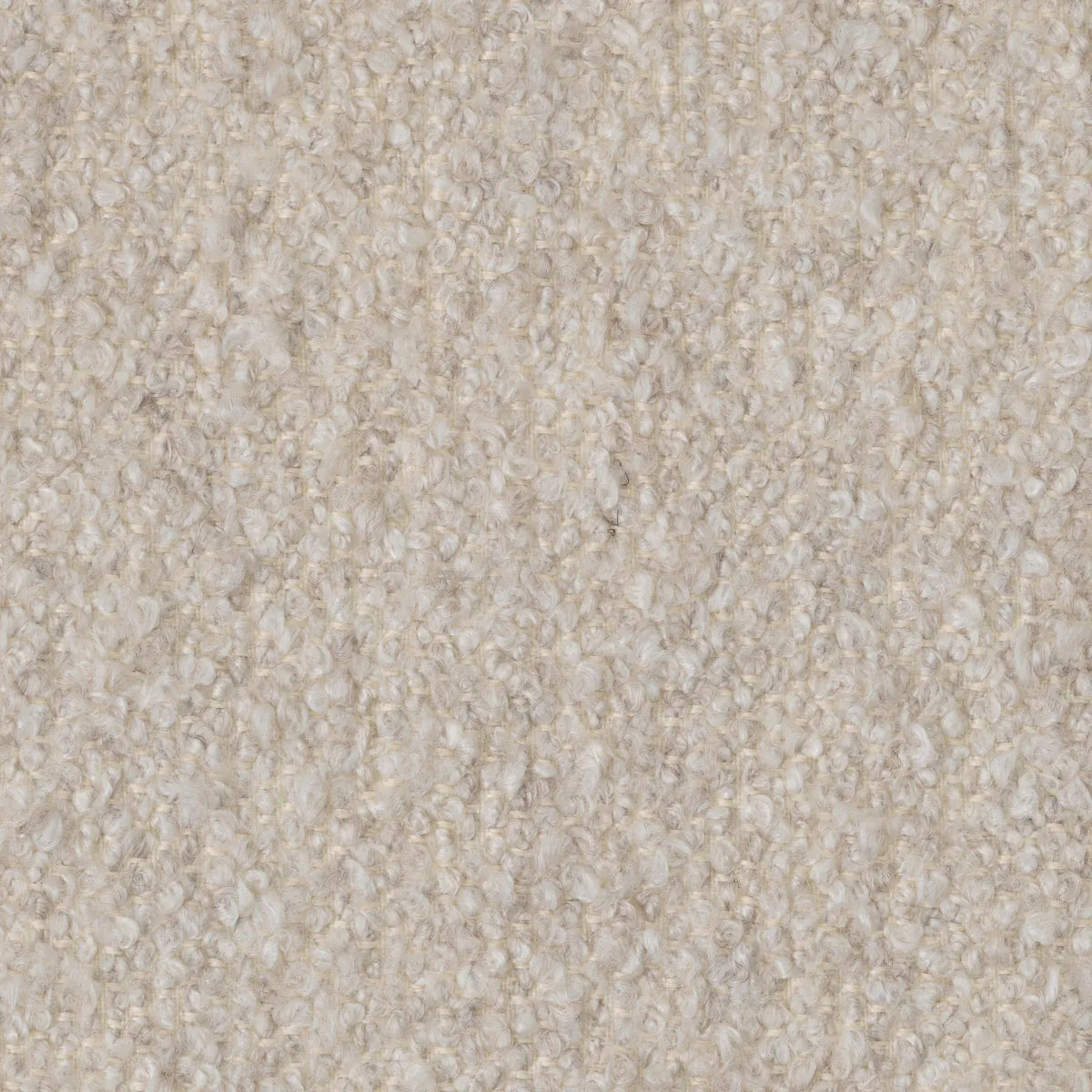 Stuhl GIUSEPPE weißes Bouclé mit schwarzem Gestell