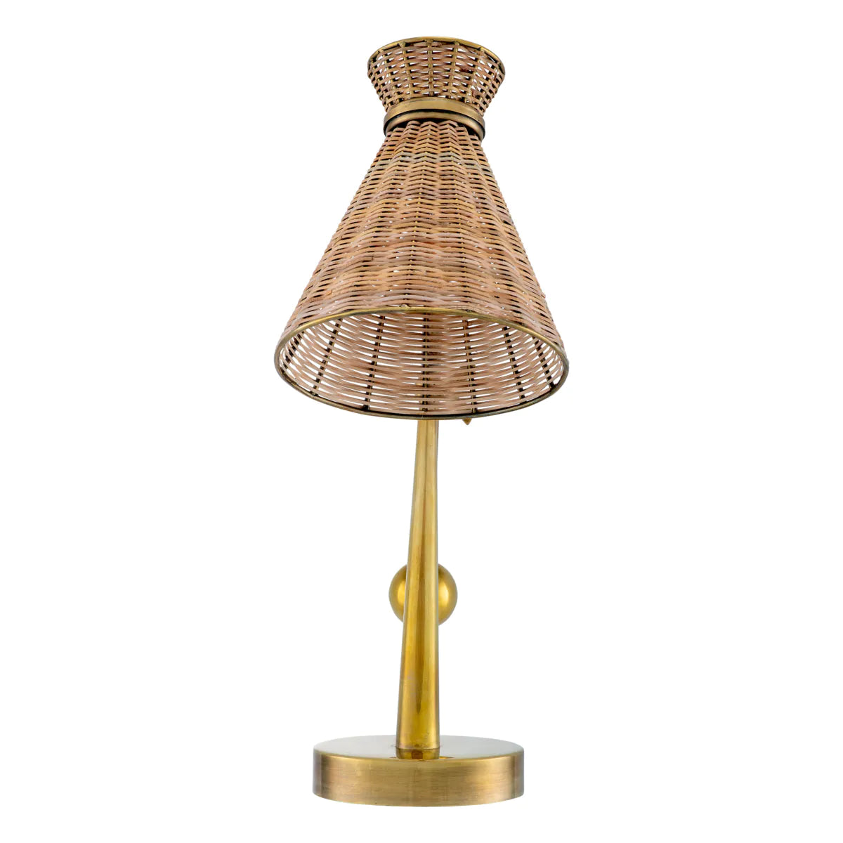 KON TIKI table lamp rattan with antique gold