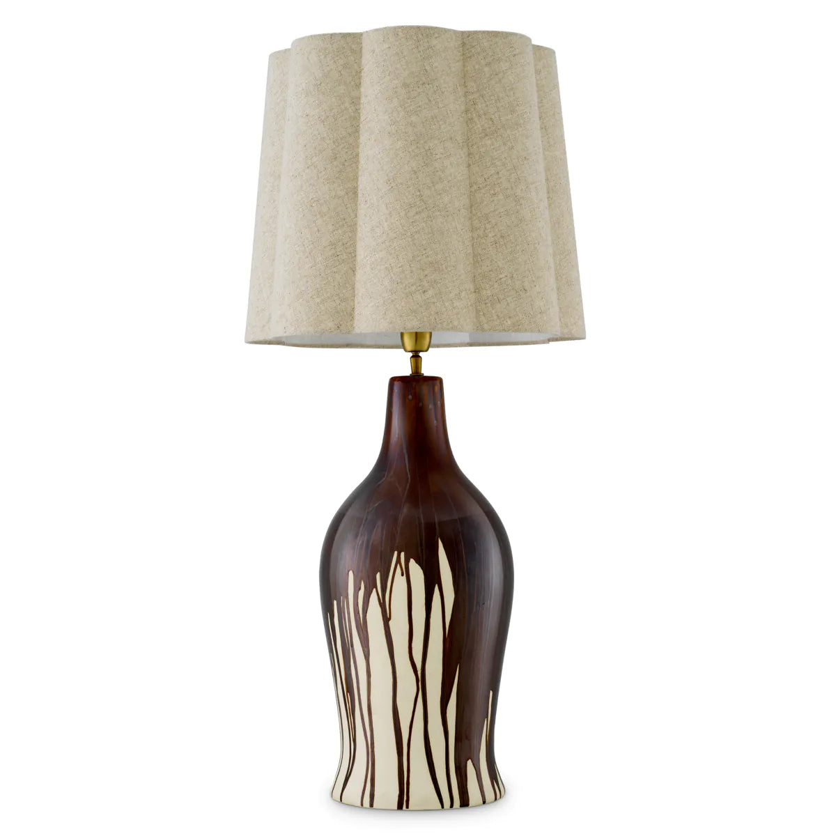 Lampa stołowa BEATRIZ brązowy – styl vintage