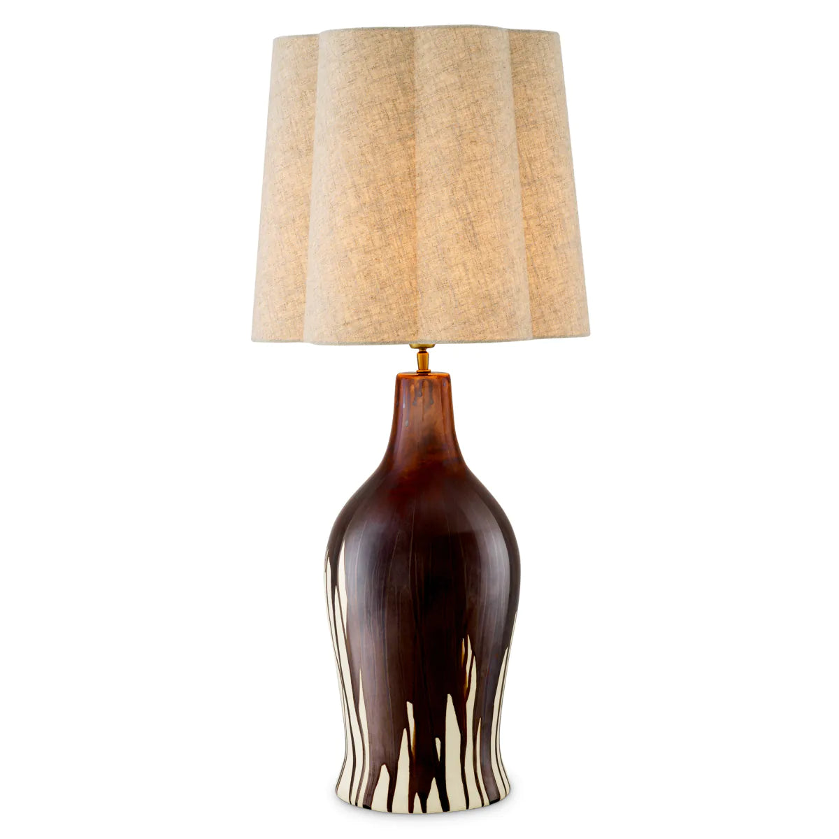 Lampa stołowa BEATRIZ brązowy – mosiądz, Eichholtz
