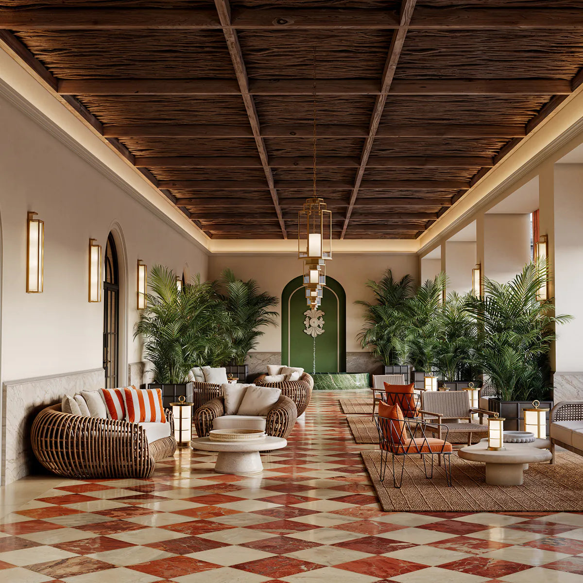 SIDERNO synthetic rattan outdoor sofa