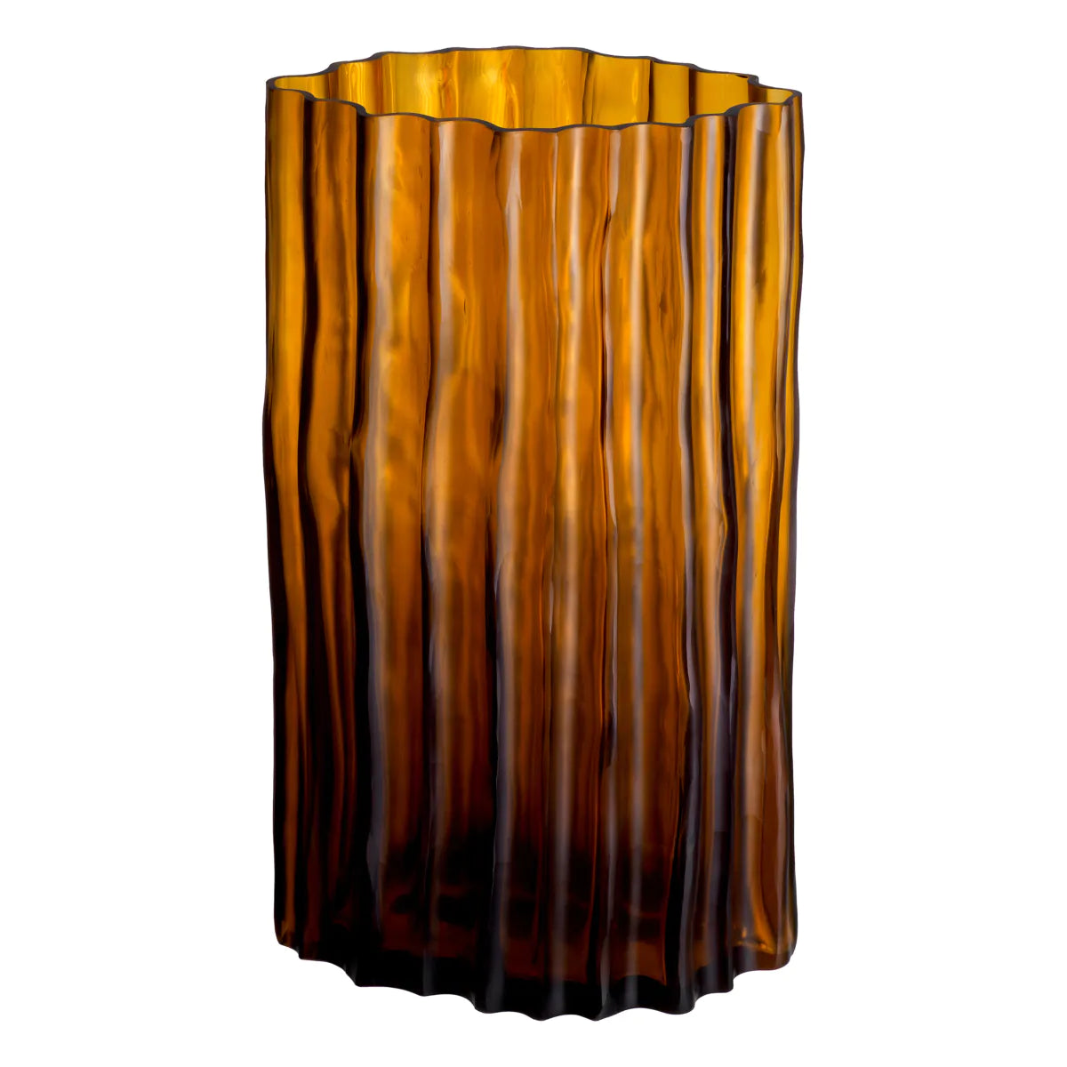 Vase VIVENTE bernsteinfarbenes Glas