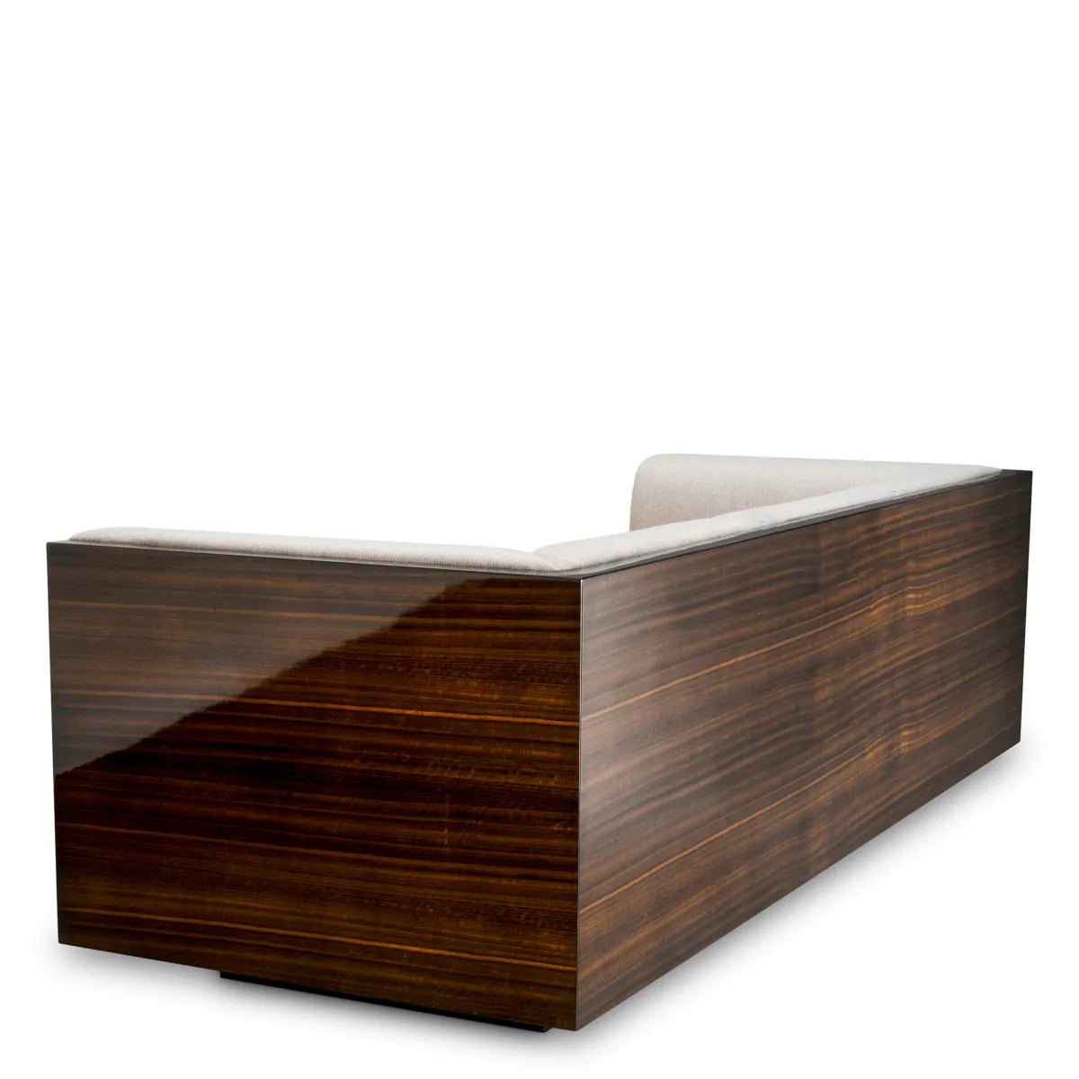 SEBASTIAN cream sofa with eucalyptus veneer