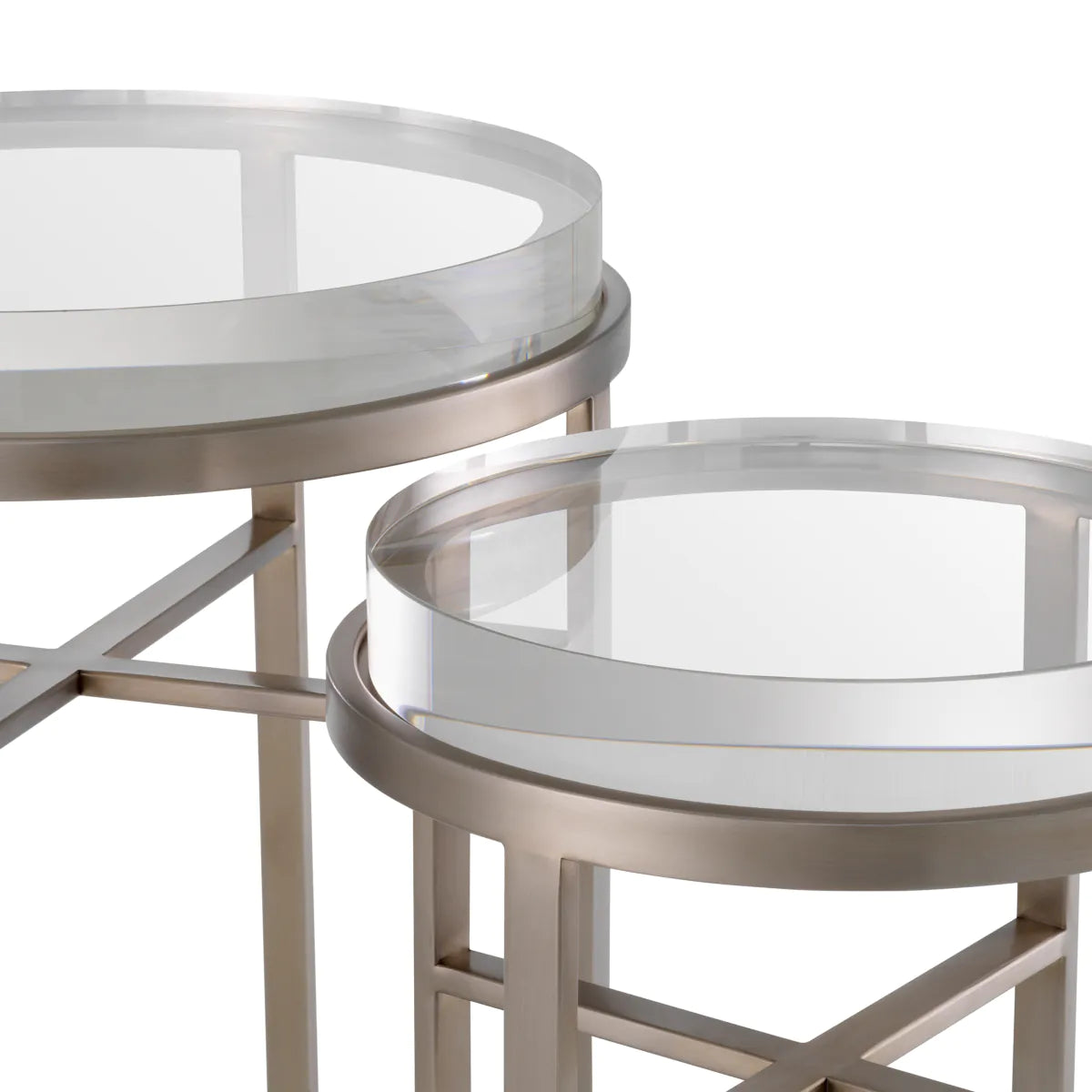 Step table set Hoxton steel