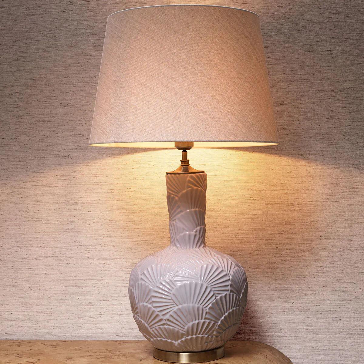 Tischlampe ANDORRA gebrochenes Weiß