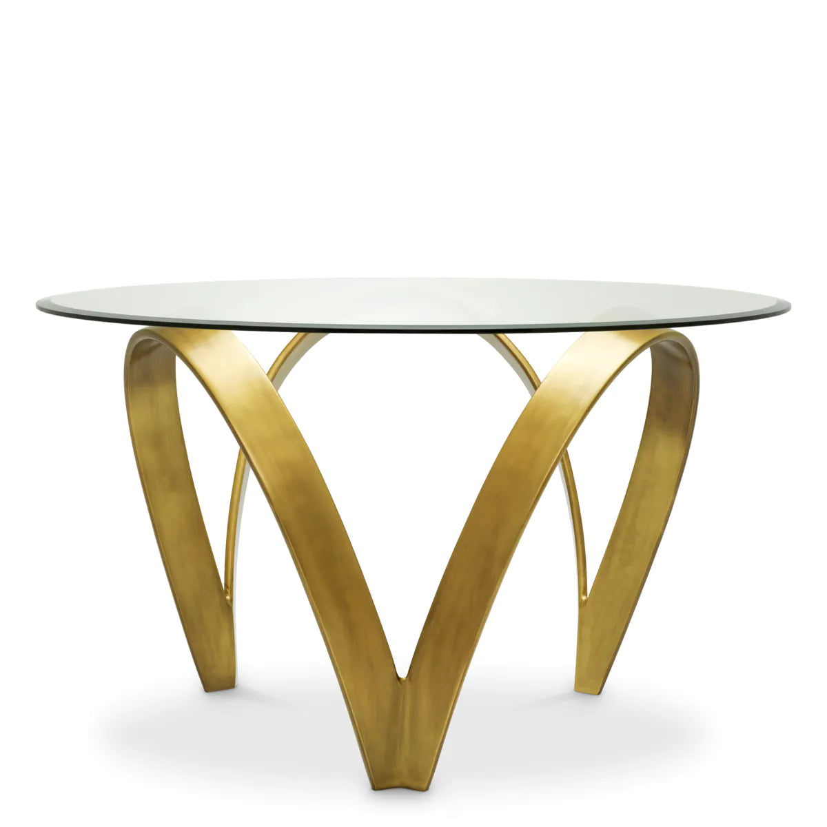 SOQUEL round table antique brass