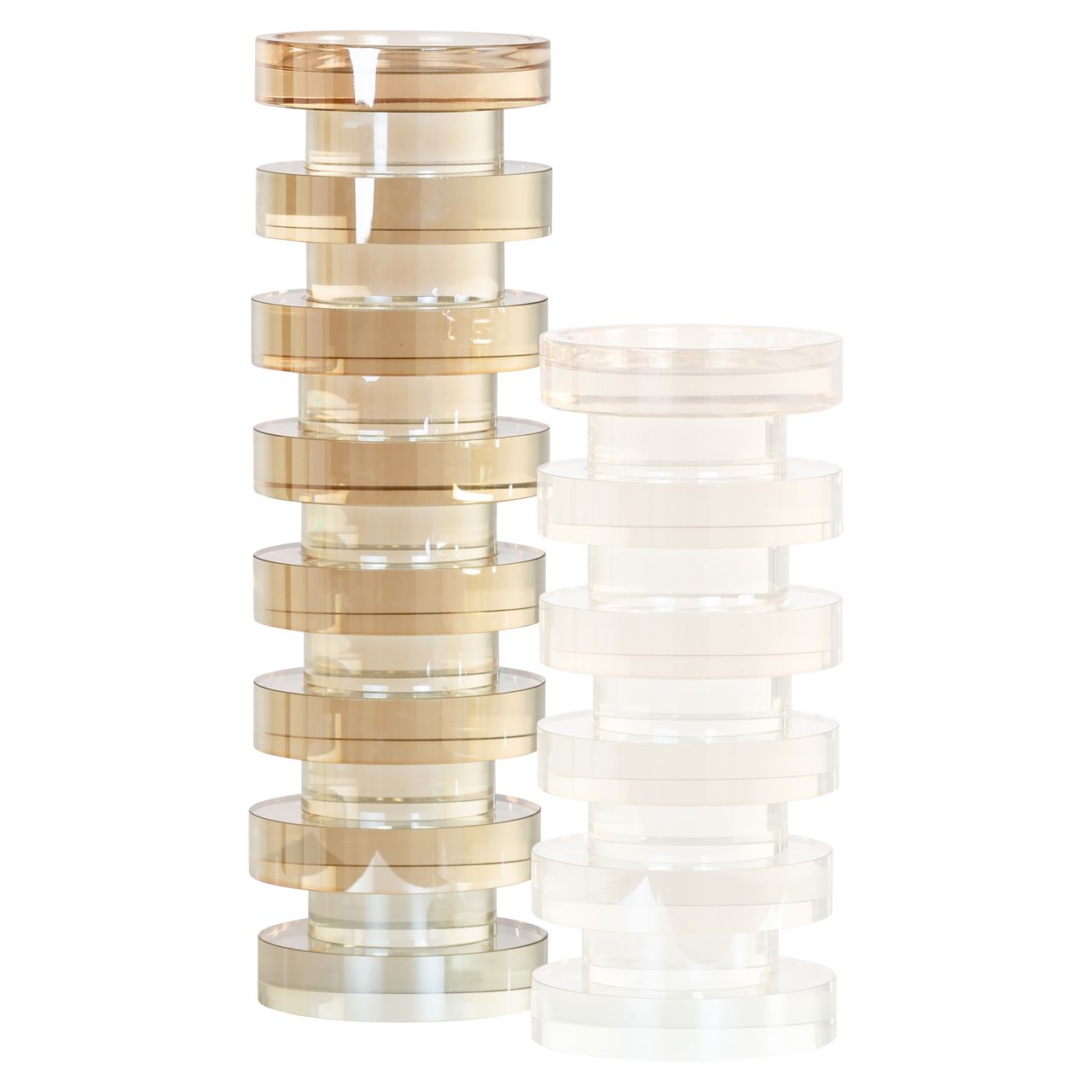 CIRA Gold Crystal Candle Holder