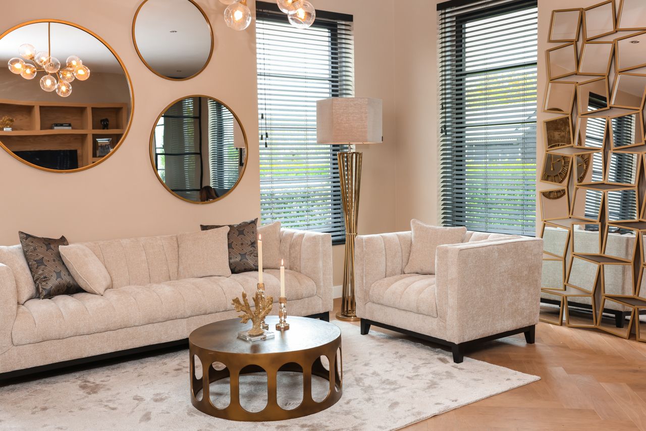 Runder Spiegel MAEVY gold