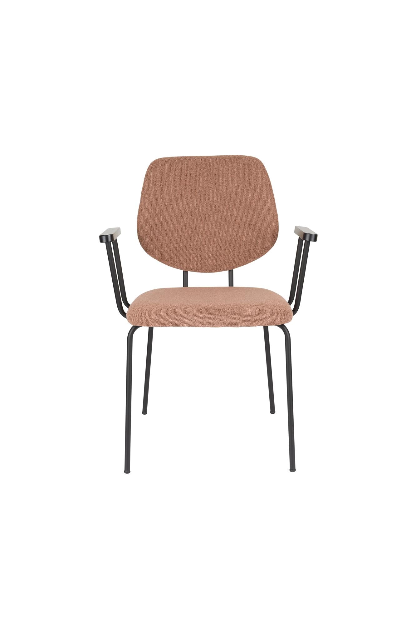 ZELO pink armchair with black base