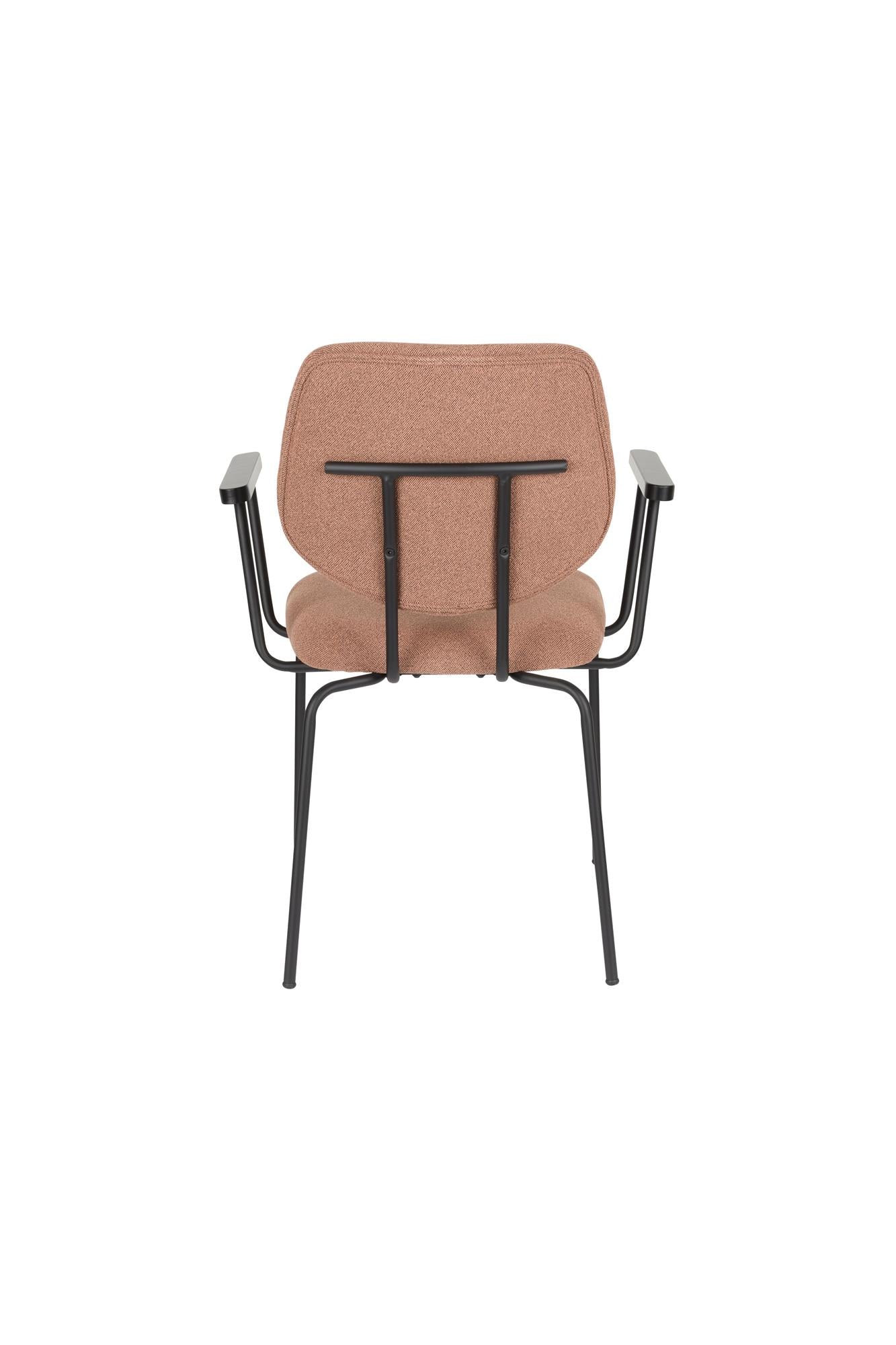 ZELO pink armchair with black base