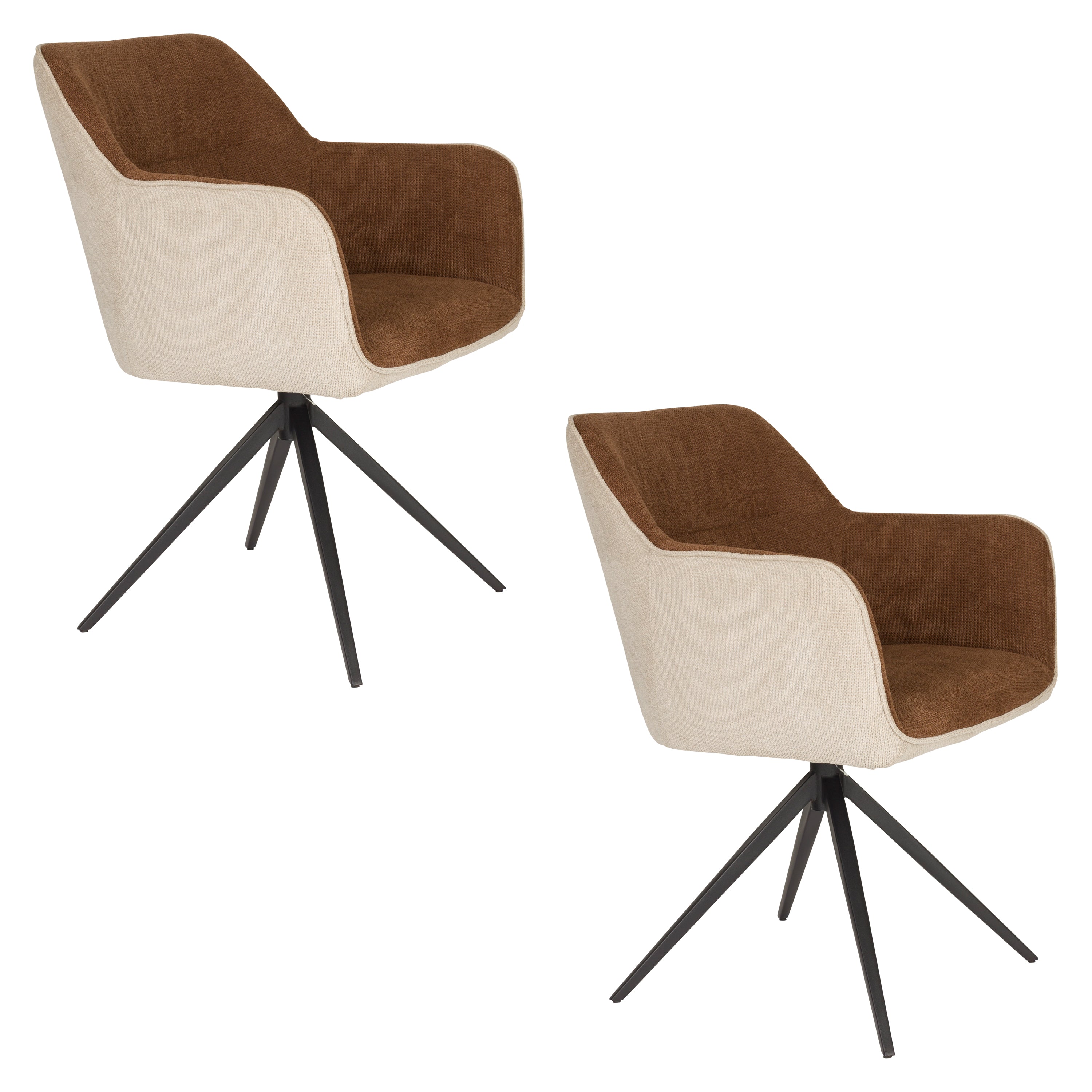 Stuhl DALEY braun mit beige