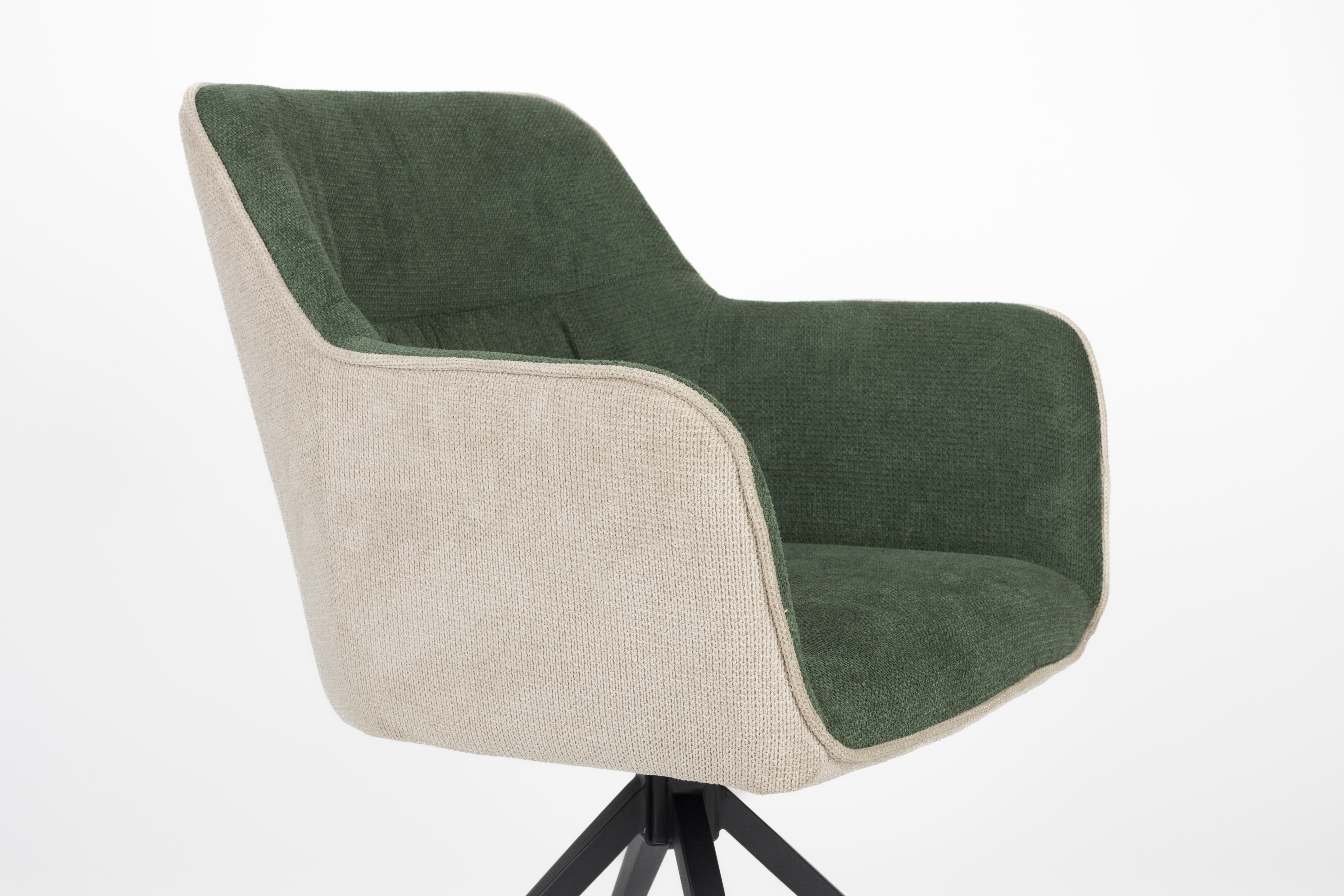 DALEY chair green with beige