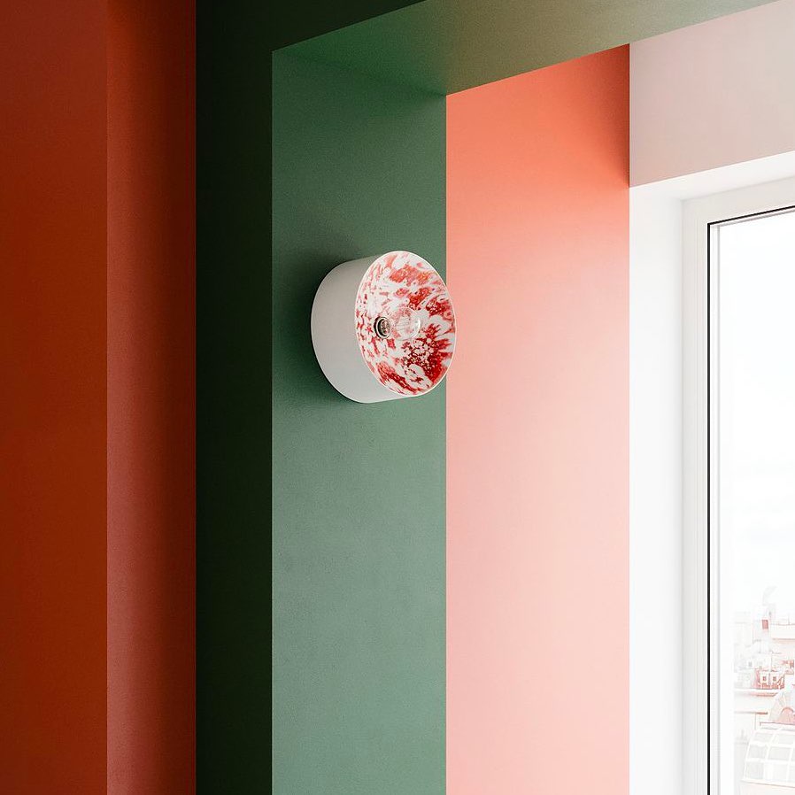 Black ceramic wall lamp PI