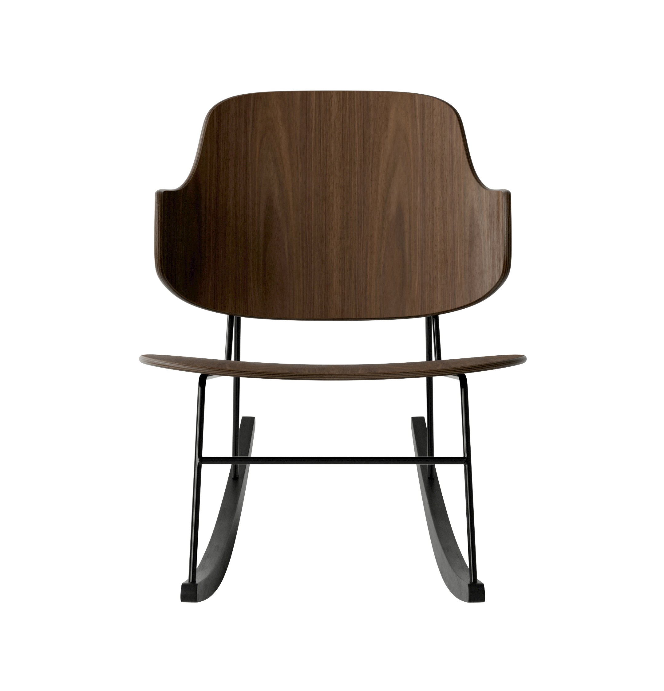 Schaukelstuhl PENGUIN furnier in Nussbaum